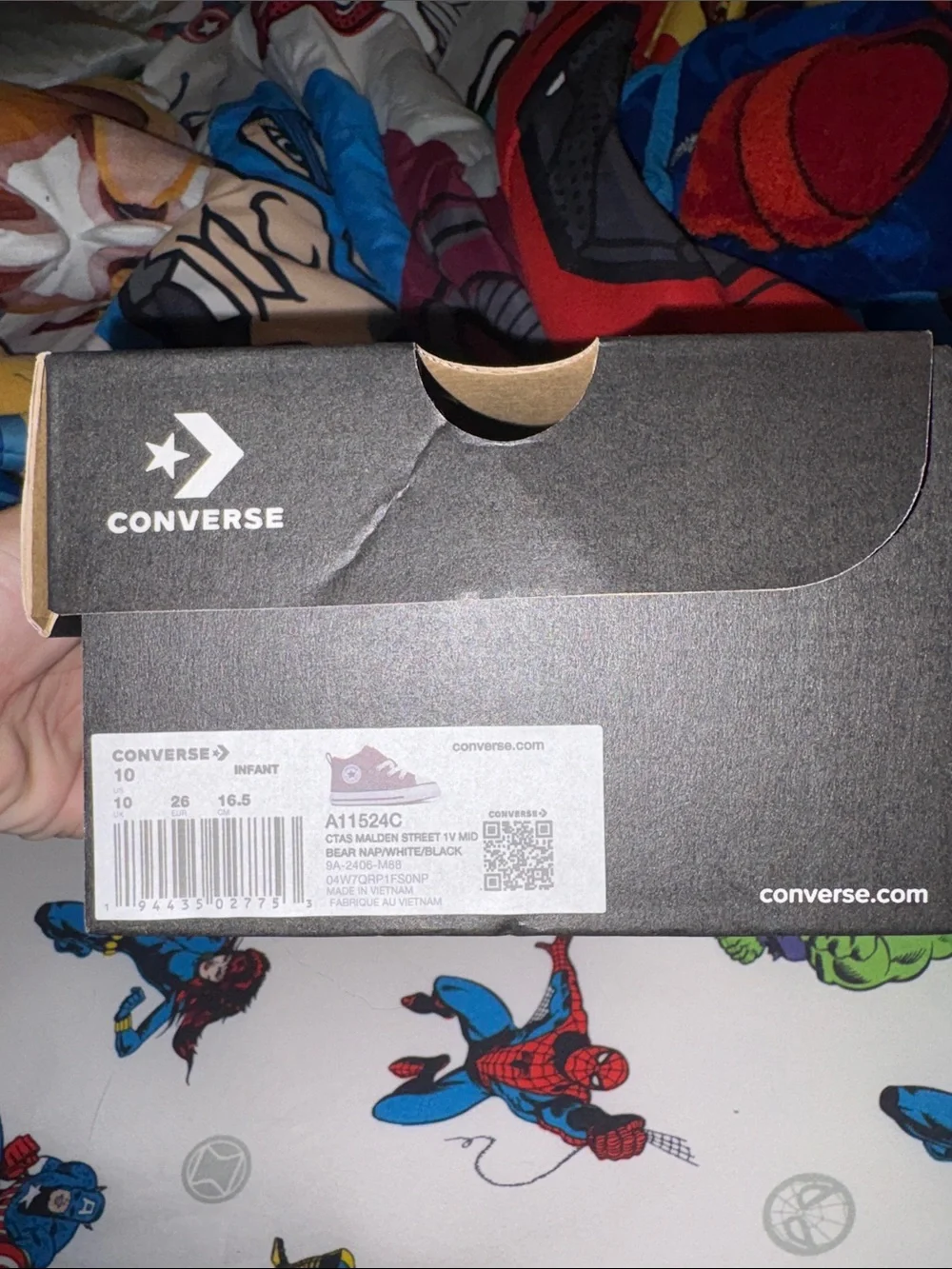 OFFERS OPEN! 10c Converse Kids Brown White High-Top Sneakers Velcro hook Strap
